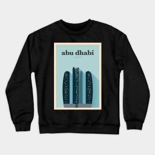 Abu Dhabi city poster Crewneck Sweatshirt